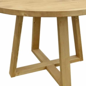 Masa rotunda Etnika din lemn masiv, model alfa, 120 x 76 cm - Img 2