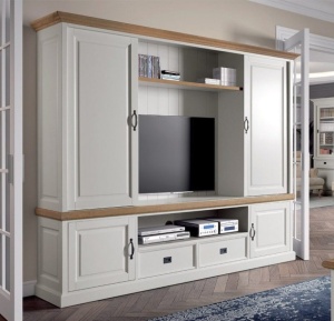 Mobilier TV Harmony Oak cu 2 usi culisante, 250 cm