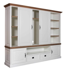 Mobilier TV Harmony Oak cu 2 usi culisante, 250 cm - Img 2