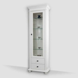 Set mobila living Perla lemn masiv alb unt, 3 piese, config. 13 - Img 4