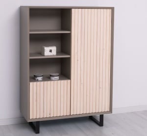 Bufet living Piannova cu 2 usi lemn masiv + mdf