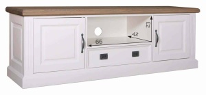 Comoda TV Harmony Oak cu 2 usi si 1 sertar - Img 2