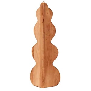 Etajera de colt suspendata Artisan lemn masiv tei, natur antichizat - Img 5
