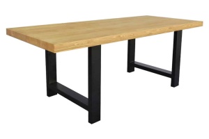 Masa dining IronWood din lemn masiv si metal 200 x 100 cm - Img 2