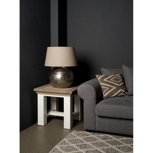 Masuta de cafea Country cu blat stejar masiv, 60 x 60 x 55 cm