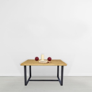 Masuta de living IronWood metal si lemn 100 x 50 cm - Img 2