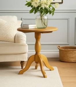 Masuta rotunda living Etnika lemn masiv Ø 60 cm