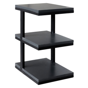 Masuta suport Scala lemn masiv stejar negru + metal negru - Img 2