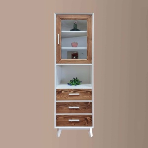 Set mobila living Nouvelle cu 5 piese, lemn masiv si mdf alb - Img 3