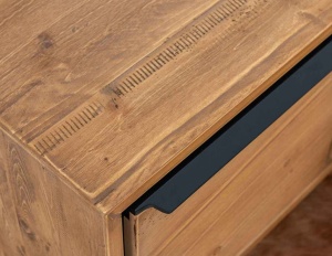 Set mobilier living Ethiopia cu 3 piese din lemn masiv cu accente loft - Img 9