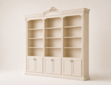 Biblioteca clasica Imperial Lux model Sofia Crem, 262 x 40 x 244 cm - Img 3