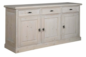 Biblioteca cu vitrina Woodcraft cu 3 usi sticla si 3 usi lemn masiv White Wash - Img 5