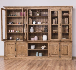 Biblioteca Grand Provance din lemn masiv, 300 x 50 x 228 cm - Img 3
