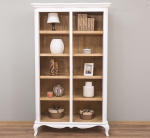Biblioteca living Shabby Provance lemn masiv, 112 cm - Img 4