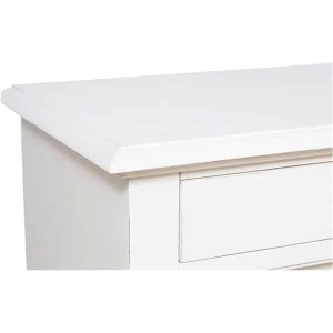 Bufet Artisan cu 3 usi culisante, lemn masiv tei, alb antichizat - Img 4