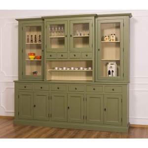 Bufet dining cu vitrina lemn masiv Provance 245 cm - Img 4