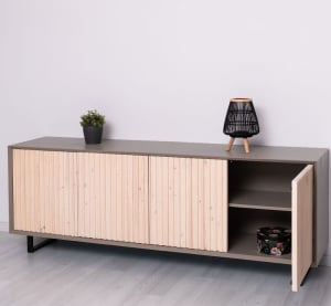 Bufet living Piannova cu 4 usi lemn masiv + mdf - Img 2