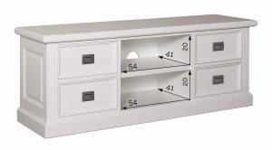 Comoda TV Harmony cu 4 sertare si 2 spatii deschise - Img 2