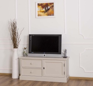Comoda TV Provance cu 1 usa si 2 sertare lemn masiv 120 cm - Img 3