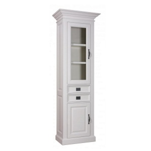 Corp Vitrina Harmony lemn masic alba cu 2 usi si 2 sertare