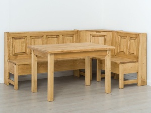 Masa dining Etnika din lemn masiv 140 x 80 cm