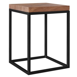 Masuta Dakar lemn masiv stejar + metal negru 40 x 40 x 54 cm - Img 4