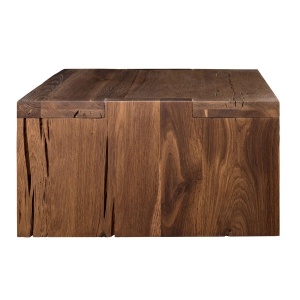 Masuta de cafea Terrano Lemn Masiv Stejar 66 x 66 x 41 cm - Img 2