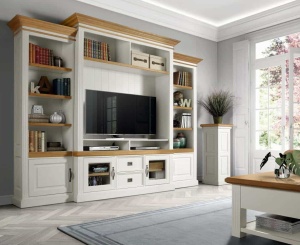 Mobilier TV Harmony Oak lemn masiv si mdf 166 cm - Img 3
