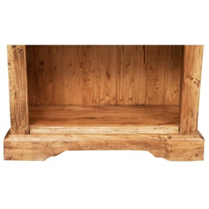Biblioteca ingusta Artisan natur antichizat din lemn masiv tei, 79 cm - Img 4