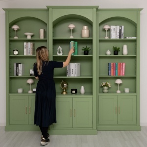 Biblioteca Provance Stil Trio lemn masiv, 296 x 30/50 x 250 cm - Img 2
