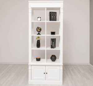 Biblioteca Provance tip perete despartitor lemn masiv, 90 x 53 x 220 cm - Img 2