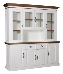 Bufet cu vitrina Harmony Oak, 8 usi si 2 sertare - Img 2