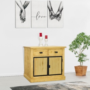 Bufet IronWood cu 2 usi si 2 sertare din lemn masiv