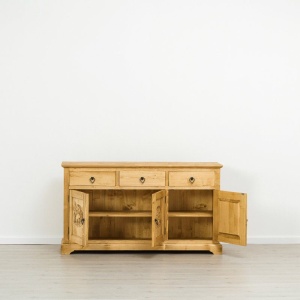 Bufet Rustic Carpatin cu 3 usi si 3 sertare lemn masiv - Img 7