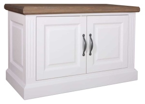Comoda TV Harmony Oak cu 2 usi lemn masiv 100 x 45 x 60 cm