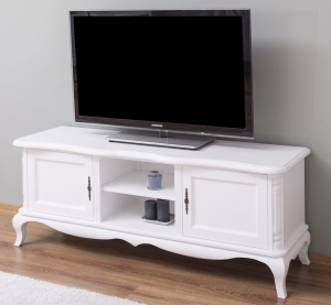 Comoda TV Shabby Provance cu 2 usi lemn masiv - Img 3