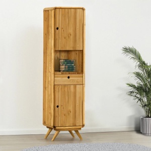 Corp ingust biblioteca Skandi din lemn masiv, 60 x 55 x 210 cm