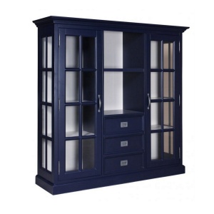 Corp Vitrina Harmony cu 2 usi sticla si 3 sertare mediane 156 x 45 x 155 - Img 4
