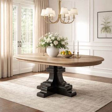 Masa ovala extensibila Harmony model Berna 160/240 cm