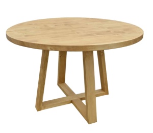 Masa rotunda Etnika din lemn masiv, model alfa, 120 x 76 cm - Img 3