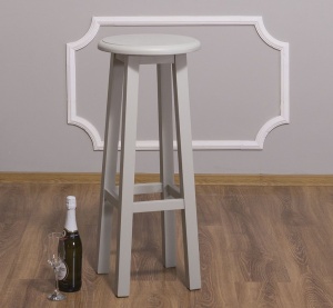 Scaun inalt de bar Cronos din lemn masiv 35 x 82 cm - Img 4