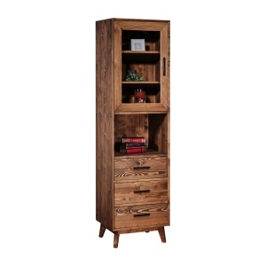 Set mobila living Nouvelle cu 5 piese din lemn masiv ceara whisky - Img 3
