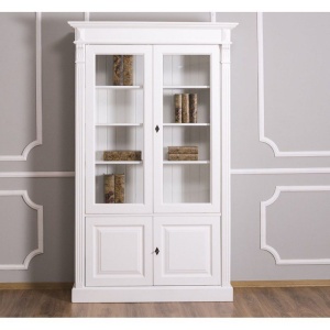 Vitrina Provance model cavaler din lemn masiv 120 cm