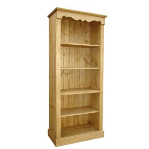 Biblioteca etajera Etnika din lemn masiv, 80 x 38 x 185 cm - Img 2