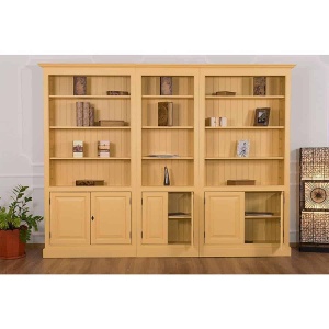 Biblioteca lemn masiv Provance formata din 3 corpuri, 279 cm - Img 2