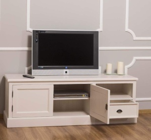 Comoda TV Provance cu 2 usi si 1 sertar lemn masiv 160 cm - Img 3