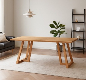 Masa dining Etnika din lemn masiv 200 x 100 x 75 cm