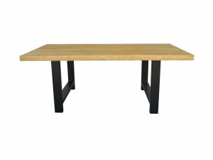 Masa dining IronWood din lemn masiv si metal 200 x 100 cm - Img 3