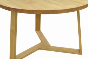 Masa rotunda Etnika din lemn masiv, model beta, 120 x 76 cm - Img 2