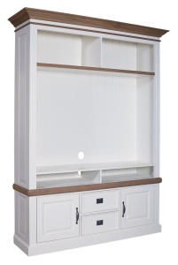 Mobilier TV Harmony lemn masiv si mdf, spatiu dvd, 166 cm